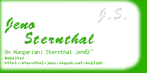 jeno sternthal business card